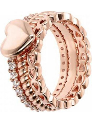 Δαχτυλίδι Bronzallure Set of Fancy Ring Rose Gold WSBZ01607.R-14
