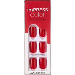 KiSS imPRESS Reddy or Not Square Tips Νυχιών 30τμχ