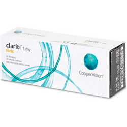 CooperVision Clariti Toric Ημερήσιοι Φακοί Επαφής Αστιγματικοί Σιλικόνης Υδρογέλης με Φίλτρο UV 30τμχ