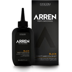 Farcom Arren Direct Hair Color Kit Black Ανδρική Ημιμόνιμη Βαφή Μαλλιών 80ml
