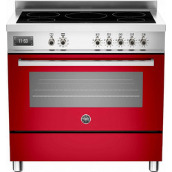 Bertazzoni Pro 905INDMFESROT Κουζίνα Ηλεκτρική 124lt με Κεραμικές Εστίες 89.5cm