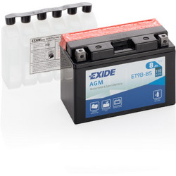Exide Μπαταρία Μοτοσυκλέτας ET9B-BS 110A 8Ah