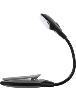 LED Φωτάκι Νυκτός Βιβλίου με Κλιπ σε 6 χρώματα, Book Light Γκρι - Aria Trade