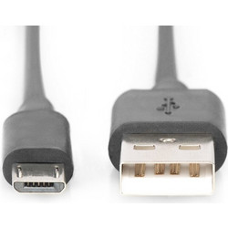 Digitus AK-300110-018-S USB cable 1.8 m 2.0 USB A Micro-USB B Black
