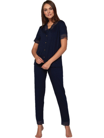 Πιτζάμα γυναικεία με κουμπάκια Super Soft Modal 11878