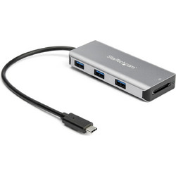 StarTech HB31C3ASDMB USB Hub 3.1 USB-C με 4 Θύρες USB-A / Card Reader