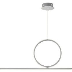 Ondaluce So. Acrobat.40/Silver 6500197 Κρεμαστό Φωτιστικό Οροφής Ράγα Μονόφωτο Ασημί