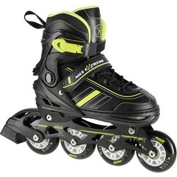 Nils Extreme Inline Αυξομειούμενα Rollers Παιδικά Μαύρα Πράσινα NH18191