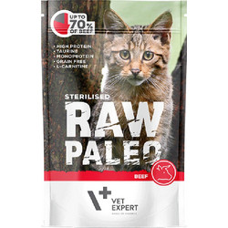 VetExpert Raw Paleo Sterilised Grain Free with Beef 100gr