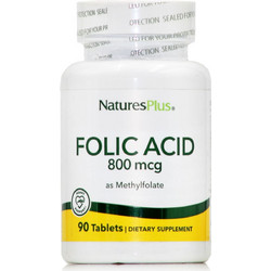 Nature's Plus Folic Acid 800mcg 90 Ταμπλέτες