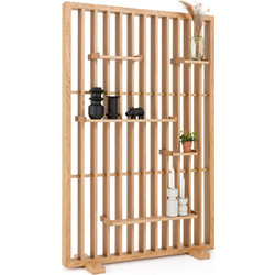 Διαχωριστική ραφιέρα από ξύλο δρυ Μ9xΠ120xΥ182cm