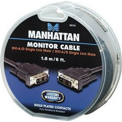 390729 . Καλώδιο DVI-A/D Single Link M/M 1.8m Manhattan