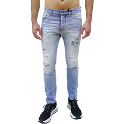 Dsquared2 Cool Guy Ανδρικό Τζιν Παντελόνι Κανονική Εφαρμογή Γαλάζιο S71LB1038S30309-470