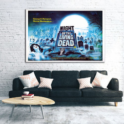 Πίνακας σε καμβά - Vintage Movie Posters - Night of the Living Dead - 45 x 30 εκ