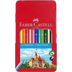 Faber-Castell Κασετίνα Ξυλομπογιές Σετ 12τμχ 115801