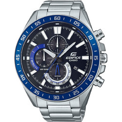 Casio Edifice Ανδρικό Ρολόι Χρονογράφος με Ασημί Μεταλλικό Μπρασελέ EFV-620D-1A2VUEF