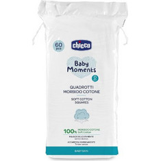 Chicco Μαντηλάκια από μαλακό βαμβάκι (60τμχ) Baby Moments L60-10609-00