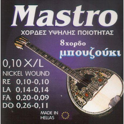 Mastro Σετ 8 Χορδές Μπουζουκιού Nickel Plated Steel 10-26"