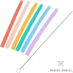 Marcus & Marcus Επαναχρησιμοποιούμενα Καλαμάκια Σιλικόνης 6τμχ