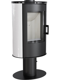 Kratki KOZA/AB/S/N/O/DR/KAFEL/BIALY Ατσάλινη Ξυλόσομπα 8kW