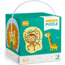 Παιδικό Puzzle Dodo Animals 6 In 1 2x2 + 2x3 + 2x4 Κομμάτια