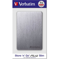 Verbatim Store 'n' Go ALU Slim 1TB Space Εξωτερικός Σκληρός Δίσκος HDD 2.5" USB-C Grey