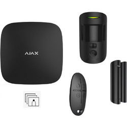 Ajax StarterKit Cam Black Ασύρματο Σύστημα Συναγερμού με 1 Κάμερα, 1 Ανιχνευτή Κίνησης, 1 Αισθητήρα Πόρτας, 1 Τηλεχειριστήριο, Κέντρο (GSM / Ενσύρματο)