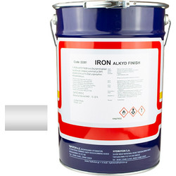 Hydroton Iron Alkyd Finish Βερνικόχρωμα Μετάλλου Ασήμι Ral-9006 Gloss 20lt