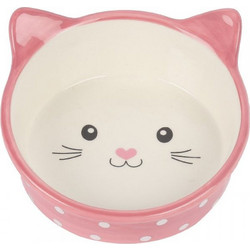 Happy Pet Κεραμικό Μπολ Γάτας Polka Pink 13x15x6cm