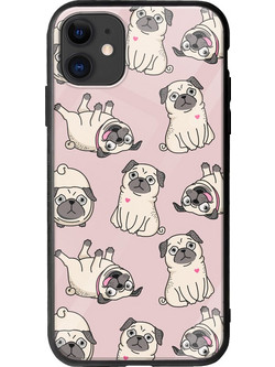 Θήκη Pug Lover iPhone 11 Groove TPU (Tempered Glass και TPU)