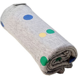 Minene Dots Κουβέρτα Αγκαλιάς Βαμβακερή 80x80 Γκρι