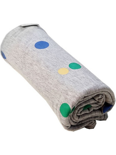 Minene Dots Κουβέρτα Αγκαλιάς Βαμβακερή 80x80 Γκρι
