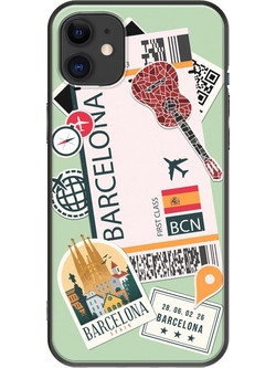 Θήκη Ticket To Barcelona iPhone 11 Black TPU (Μαύρη Σιλικόνη)