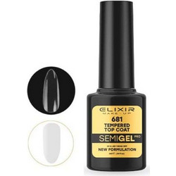 Elixir Semigel 681 Tempered Top Coat Ημιμόνιμο Βερνίκι Νυχιών 5ml