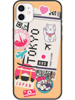 Θήκη Ticket To Tokyo iPhone 12 mini Black TPU (Μαύρη Σιλικόνη)