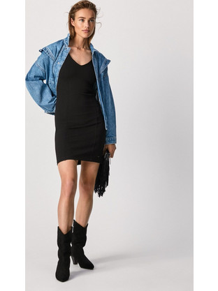 Pepe Jeans Julie Mini Φόρεμα Μαύρο PL952978-999