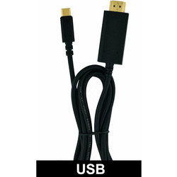 Heitech Kαλώδιο HDMI Male to USB-C Male 1.8m Black