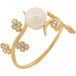 Million Diamonds Γυναικείο Δαχτυλίδι από Χρυσό 18K με Πέρλα RK16489