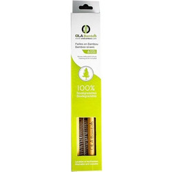Ola Bamboo Bamboo Straws Επαναχρησιμοποιούμενα Καλαμάκια Από Μπαμπού 6 τεμάχια