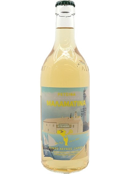 Μαλαματίνα Ρετσίνα Κρασί Λευκό Ξηρό 500ml