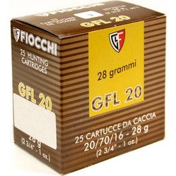 Fiocchi GFL20 Φυσίγγια Συγκέντρωσης 20Cal 70mm 28gr 25τμχ