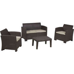 Woodwell Savanna Σετ Σαλόνι Κήπου Rattan 4τμχ Καφέ Ε352,2
