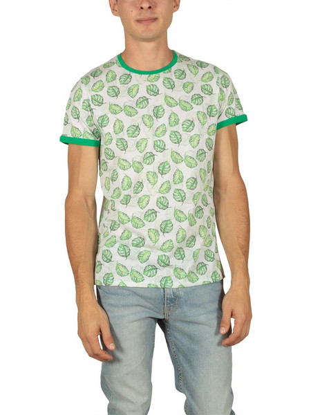 French Kick Airwick ανδρικό t-shirt λευκό-πράσινο fkm1-2095