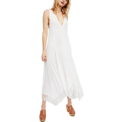 Free People Girl Like You Midi Καλοκαιρινό Καθημερινό Φόρεμα Μπεζ OB772711