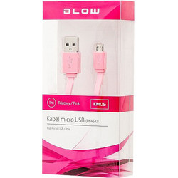 DM-66-065 . Καλώδιο USB A σε microUSB B 1m Ροζ