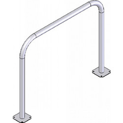 CE Μεταλλική Μπάρα Στάθμευσης Ποδηλάτων 100x80cm (003457)