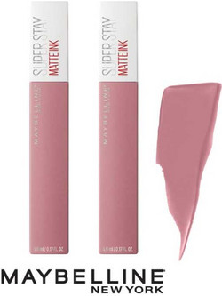 Maybelline SuperStay Matte Ink 010 Dreamer Set Long Lasting Liquid Κραγιόν 2x5ml