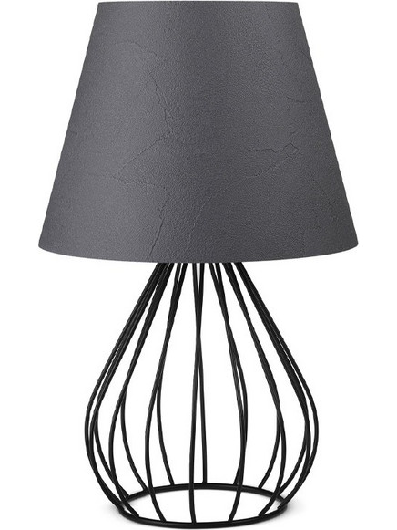 Megapap GP029-0029,2 Πορτατίφ Ε27 Γκρι Μαύρο Φ22xΥ36cm