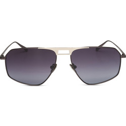 KreuzbergKinder Hiram C3 Ανδρικά Γυαλιά Ηλίου Aviator Μεταλλικά Μαύρα με Μαύρο Polarized Φακό