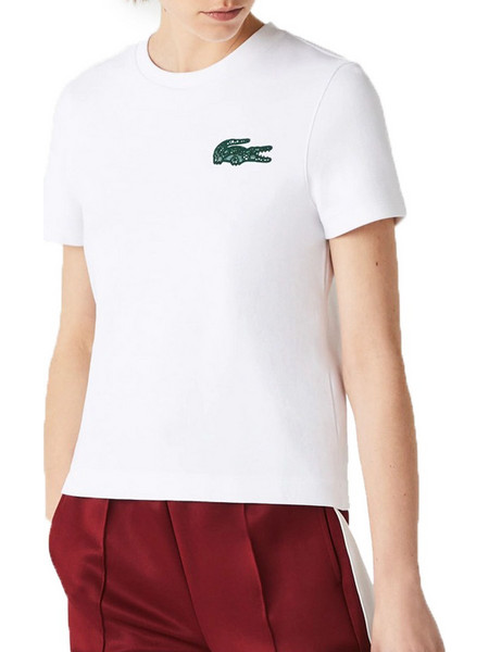 Μπλούζα Κοντομάνικη Lacoste Με Δαντέλα TF1194-L001 Γυναικείο